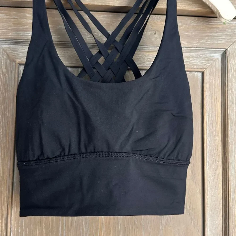 Lululemon Energy Bra Long Line Black size 8